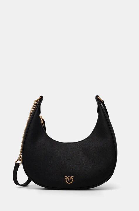 Pinko poseta de piele culoarea negru, 101526 A29Q