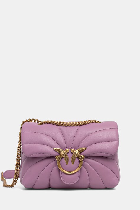 Pinko torebka skórzana kolor różowy 100039 A1EX