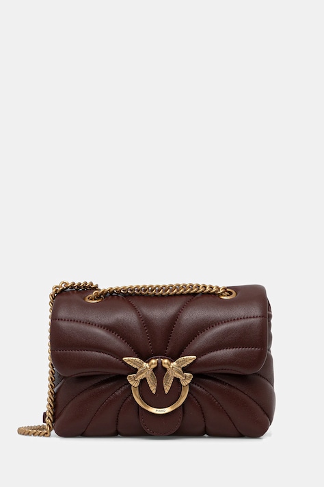 Pinko geantă de piele culoarea galben, 100039 A1EX