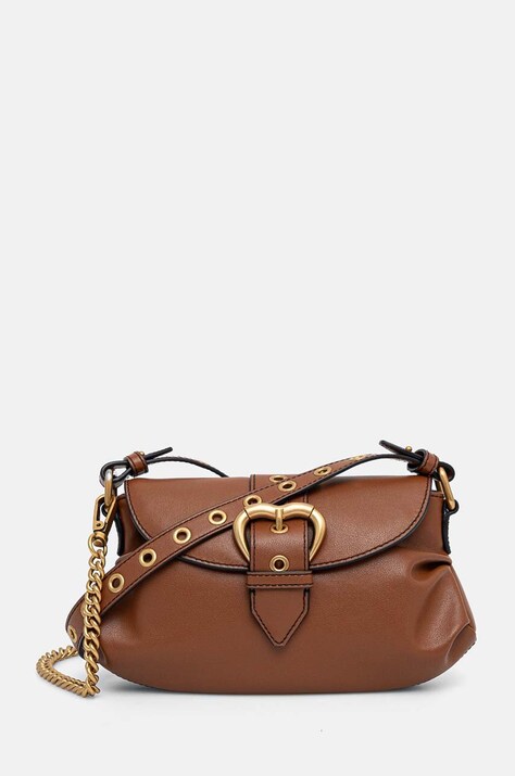 Pinko poseta de piele culoarea maro, 102802 A1W9