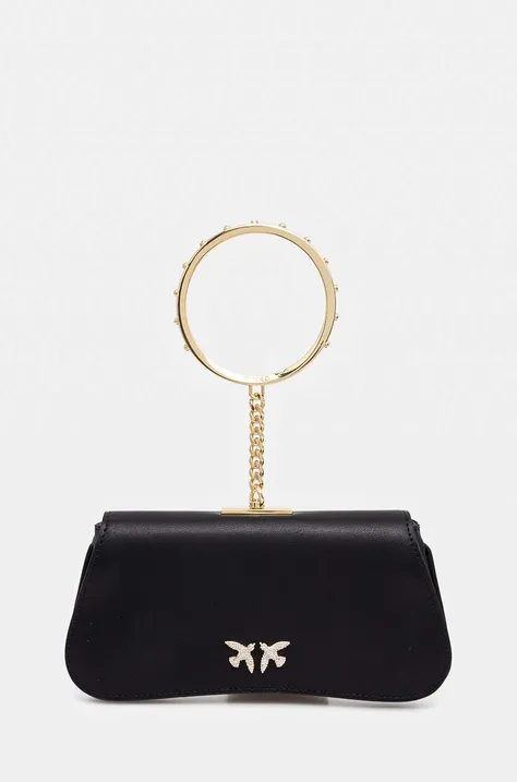 Kožená listová kabelka Pinko čierna farba, 103516 A1YV