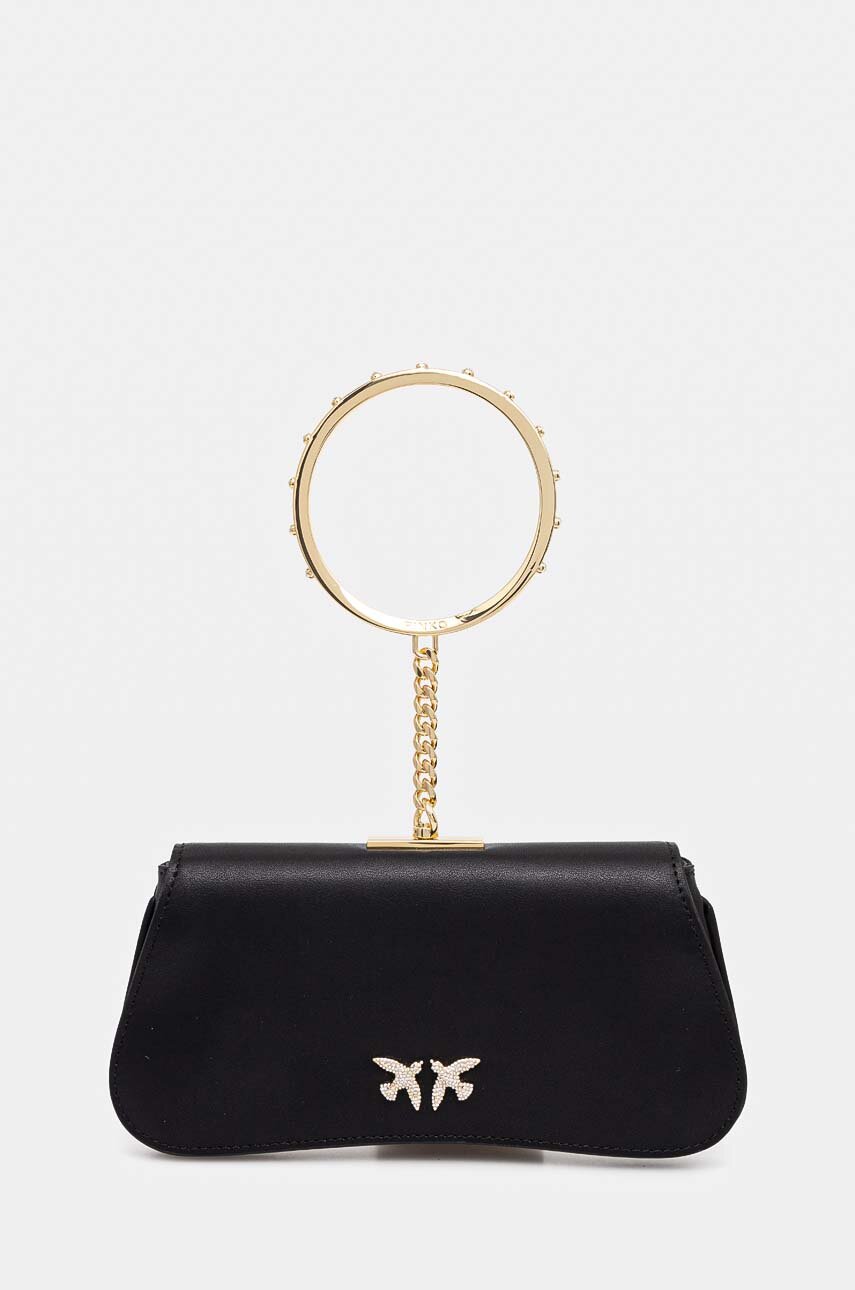 Pinko pochette di pelle colore nero 103516 A1YV