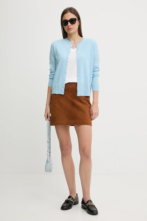 Pinko torebka skórzana kolor niebieski 103538 A0F1