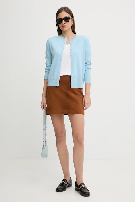 Pinko torebka skórzana kolor niebieski 103538 A0F1