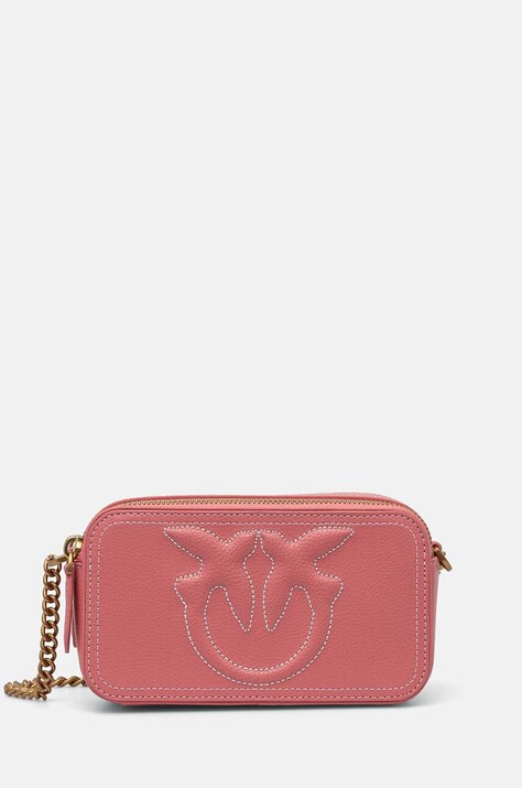 Pinko poseta de piele culoarea roz, 103799 A1LF