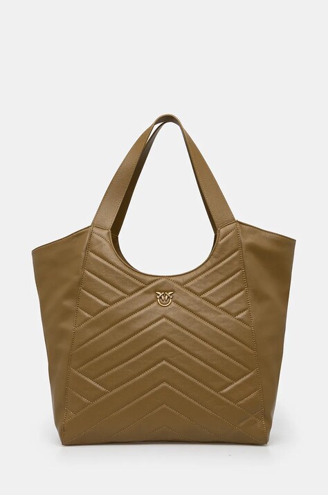 Pinko poseta de piele culoarea verde, 104536 A29Y