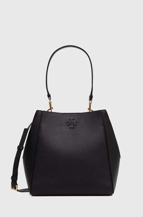 Шкіряна сумочка Tory Burch McGraw колір чорний 158499.001
