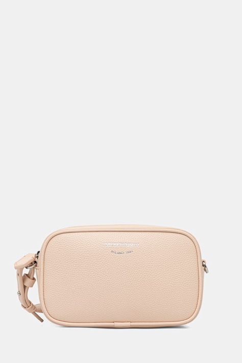 Emporio Armani torebka crossbody damska z imitacji skóry beżowa EW000537 AF12036