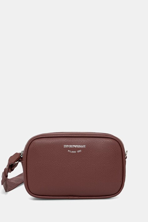 Emporio Armani torebka crossbody damska z imitacji skóry brązowa EW000537 AF12036