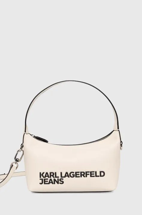 Kabelka Karl Lagerfeld Jeans béžová farba, 245J3009