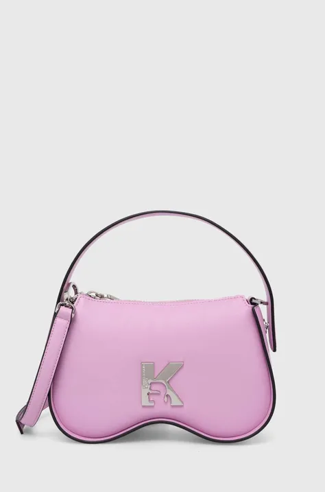 Τσάντα Karl Lagerfeld Jeans χρώμα: ροζ, 245J3024