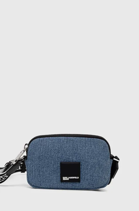 Памучна чанта Karl Lagerfeld Jeans в синьо 245J3046