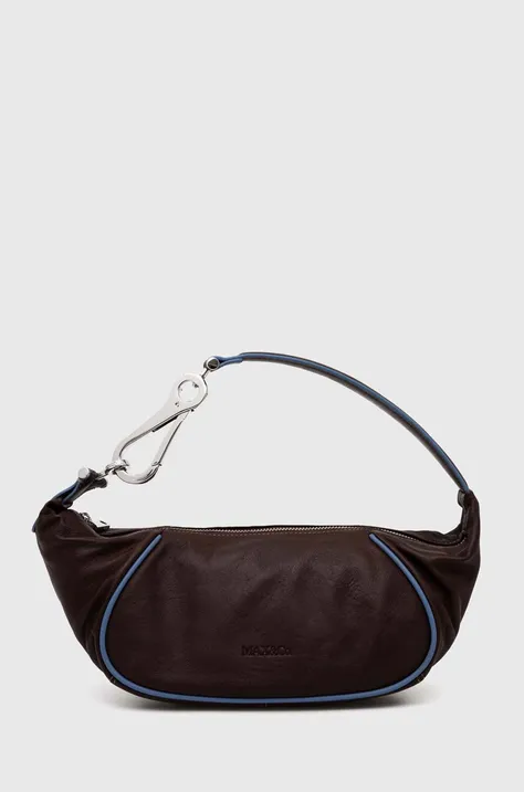 Δερμάτινη τσάντα MAX&Co. χρώμα: καφέ, 2426516066200