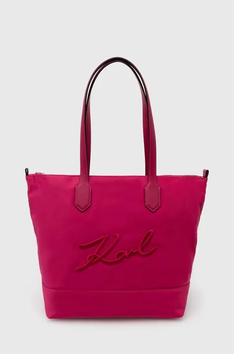 Kabelka Karl Lagerfeld ružová farba, 245W3031