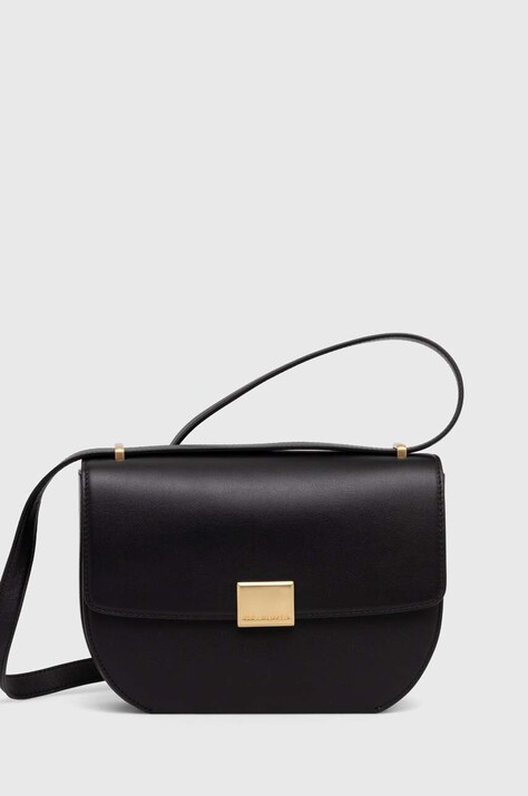 Karl Lagerfeld poseta de piele culoarea negru, 245W3056