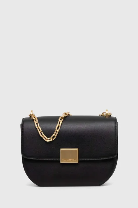 Шкіряна сумочка Karl Lagerfeld колір чорний 245W3057
