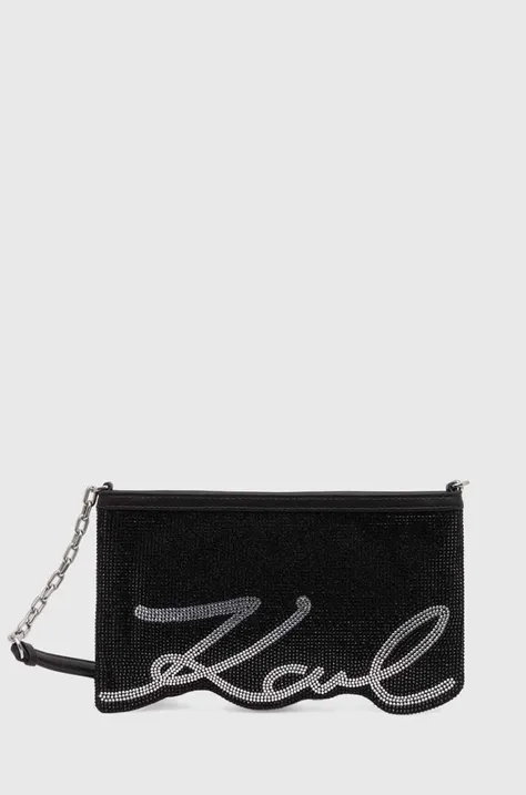 Τσάντα Karl Lagerfeld χρώμα: μαύρο, 245W3078