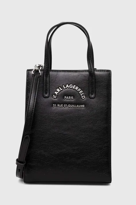 Τσάντα Karl Lagerfeld χρώμα: μαύρο, 245W3090