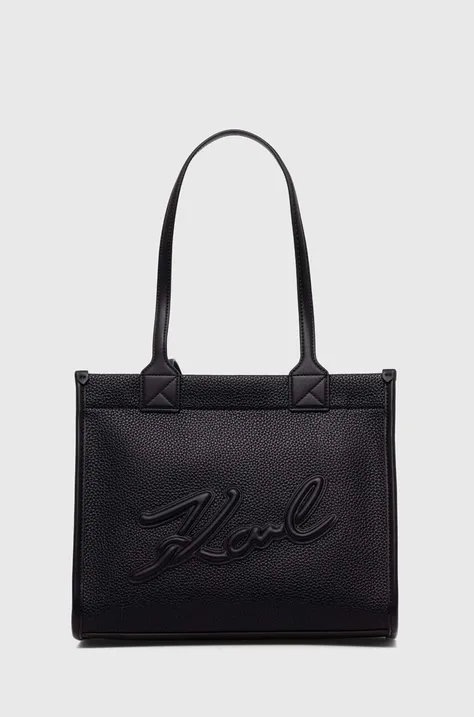 Τσάντα Karl Lagerfeld χρώμα: μαύρο, 245W3092