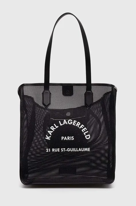 Пляжна сумка Karl Lagerfeld колір чорний 245W4005