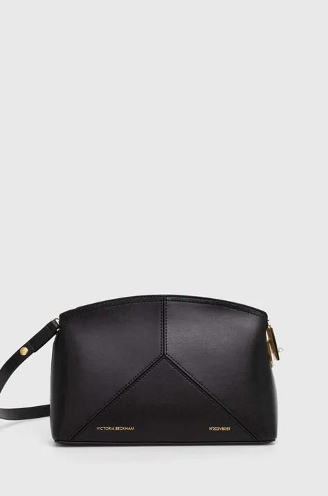Δερμάτινη τσάντα Victoria Beckham χρώμα: μαύρο, B324AAC005752A