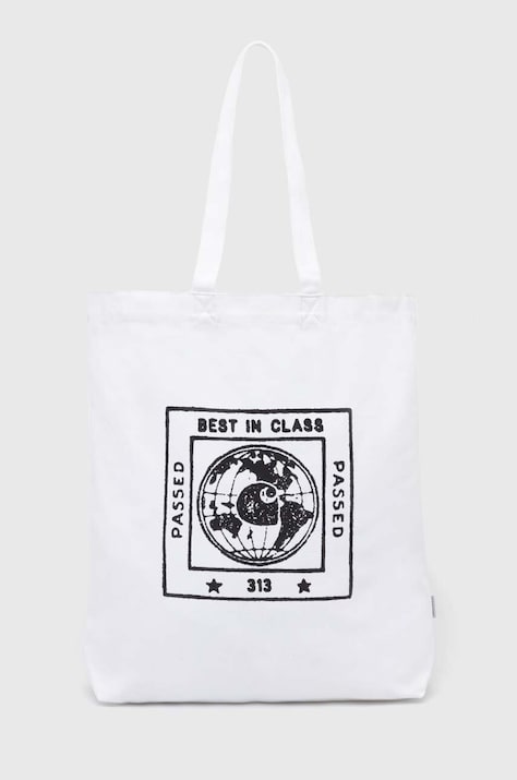 Хлопковая сумка Carhartt WIP Stamp Tote цвет белый I033629.00AXX