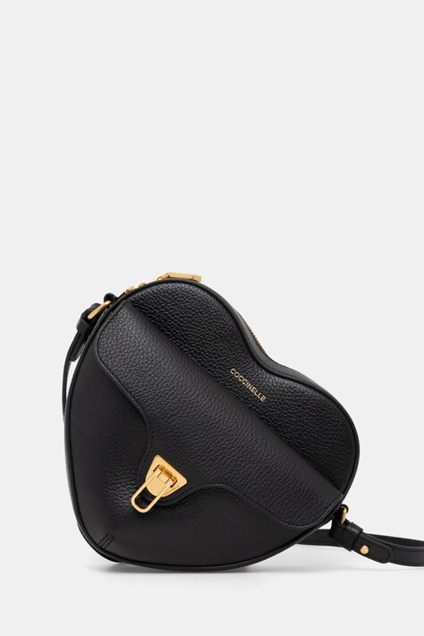 Coccinelle geantă de piele COCCINELLE BEAT SOFT culoarea negru, E1 MF6 55 01 01