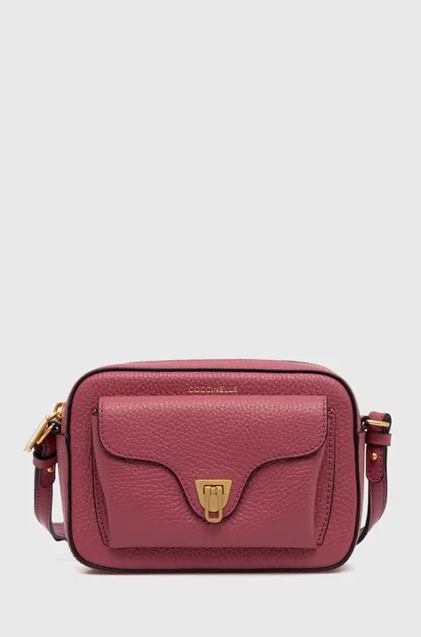Δερμάτινη τσάντα Coccinelle COCCINELLE BEAT SOFT χρώμα: ροζ, E1 MF6 55 04 01