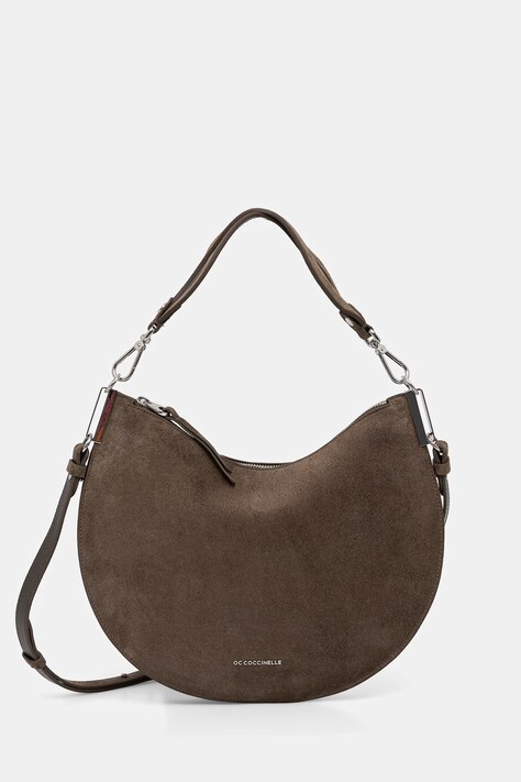 Coccinelle torebka crossbody damska zamszowa COCCINELLESUNUP SUEDE zielona E1 QKG 13 02 01