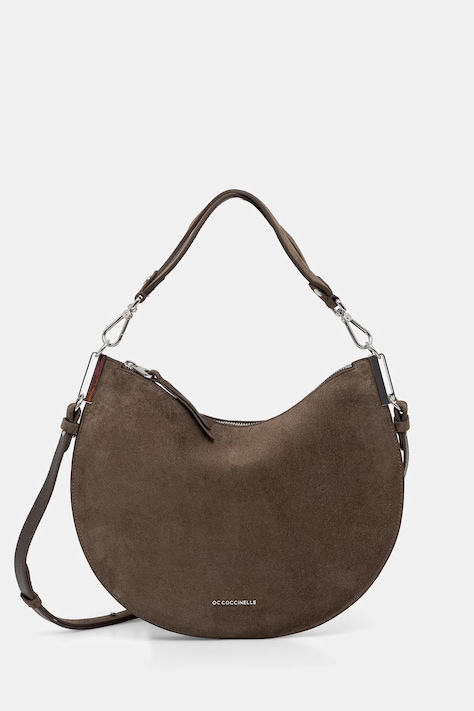 Coccinelle torebka crossbody damska zamszowa COCCINELLESUNUP SUEDE zielona E1 QKG 13 02 01