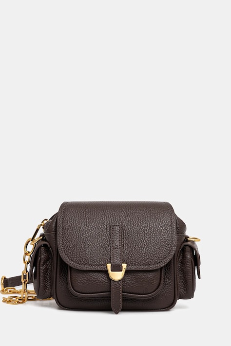 Usnjena torbica Coccinelle COCCINELLECAMPUS rjava barva, E1 RFF 55 01 01