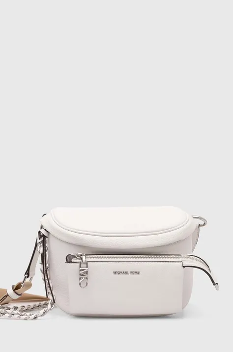 Δερμάτινη τσάντα φάκελος MICHAEL Michael Kors γυναικεία, χρώμα: άσπρο, 30S4S04M8L