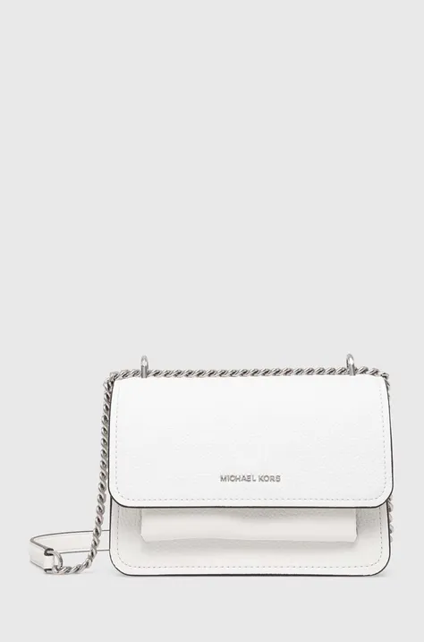 Δερμάτινη τσάντα MICHAEL Michael Kors χρώμα: άσπρο, 32T4SC7C1T