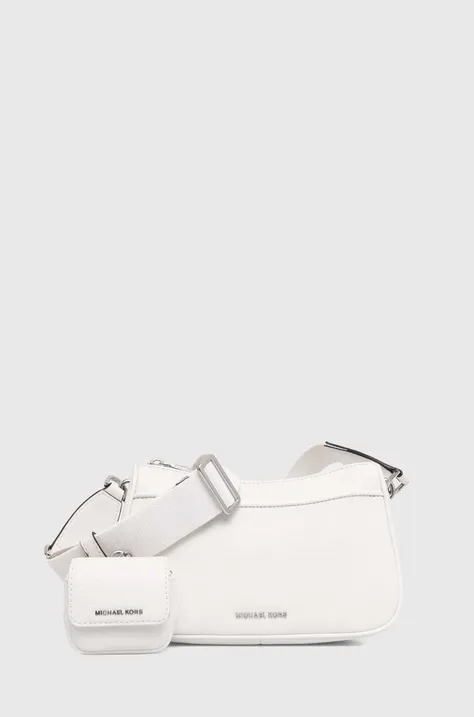 Δερμάτινη τσάντα MICHAEL Michael Kors χρώμα: άσπρο, 32T4SJ6C6T