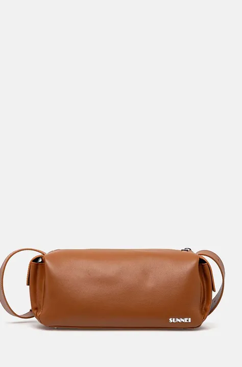 Кожаная сумочка Sunnei цвет коричневый MACCWBAG002