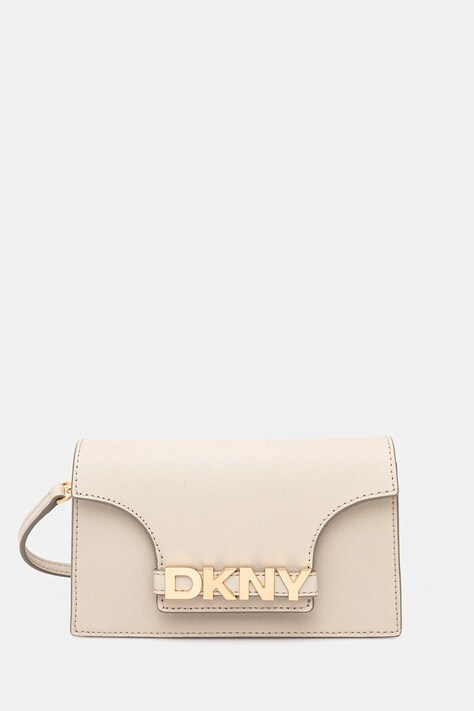 Шкіряна сумочка Dkny колір бежевий R435OG58