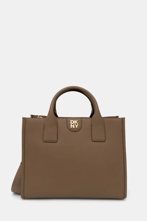 Шкіряна сумочка Dkny колір коричневий R43AKQ11