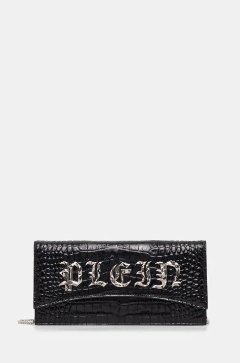 Philipp Plein poseta de piele culoarea negru, FADA WBA2000 PLE010N