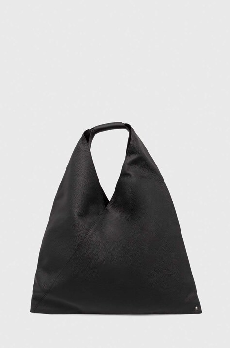 MM6 Maison Margiela poseta de piele culoarea negru, S54WD0039