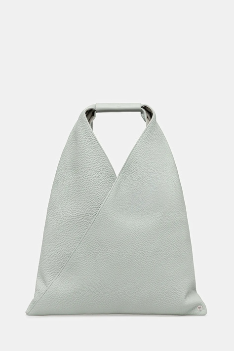 Kožená kabelka MM6 Maison Margiela šedá farba, S54WD0043
