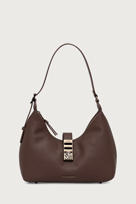 Steve Madden Torebka hobo damska z imitacji skóry Bovie brązowa SM13001510