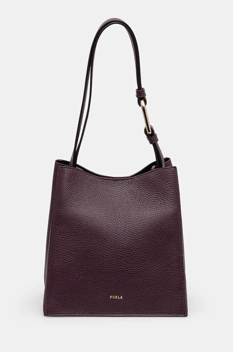 Кожена чанта Furla в лилаво WB01373.HSF000.2516S