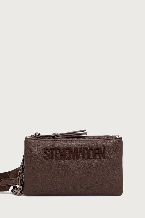 Steve Madden Μικρή τσάντα γυναικεία από απομίμηση δέρματος Bnicco-V καφέ SM13001557