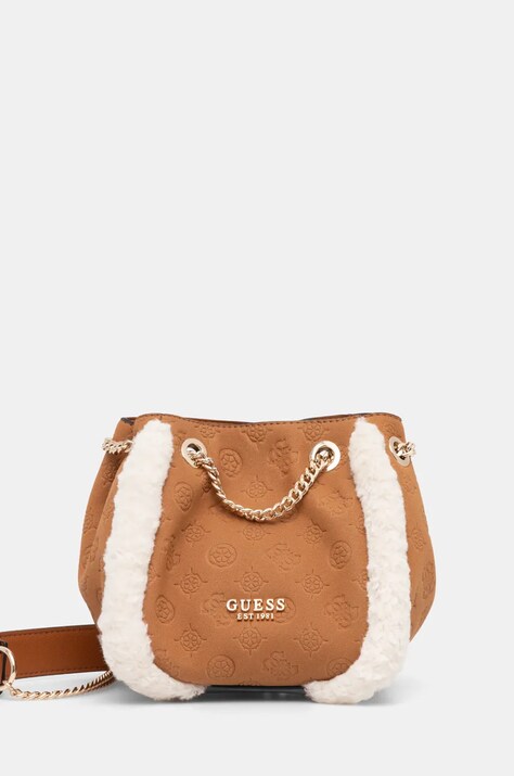 Guess poseta DAVIKA culoarea maro, HWPG94 97040