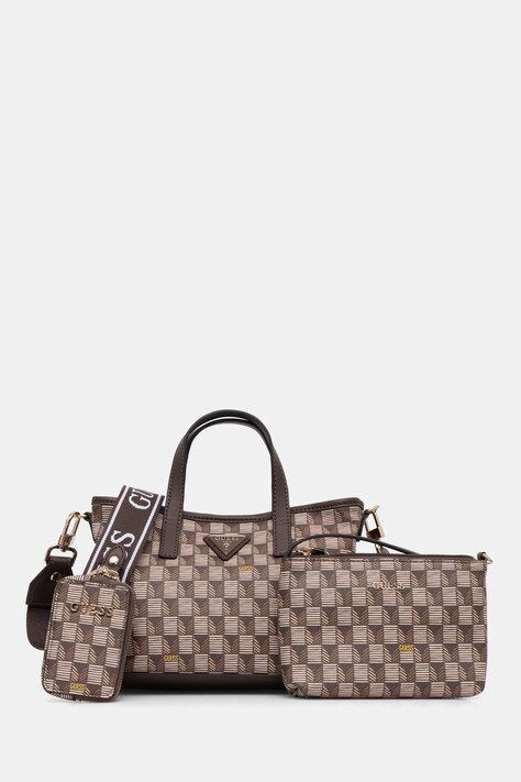 Guess torebka kolor brązowy HWJT93 44750