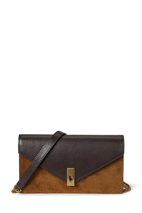 Kožená kabelka Polo Ralph Lauren čierna farba, 427952418