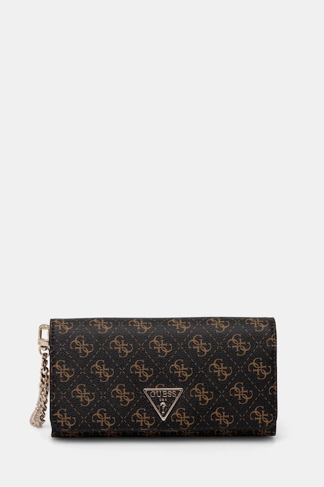 Peňaženka Guess NOELLE dámska, hnedá farba, HWQL78 79750