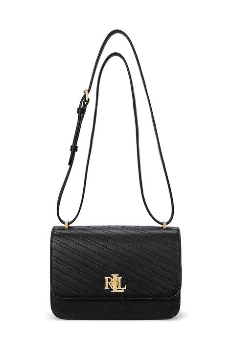 Lauren Ralph Lauren torebka skórzana kolor czarny 431950822