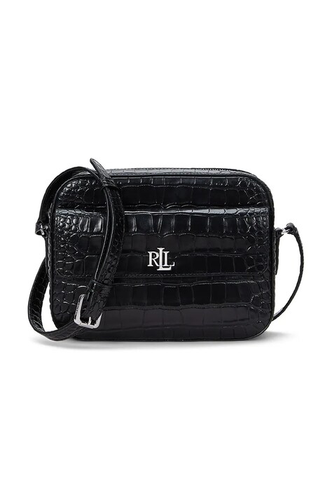 Lauren Ralph Lauren torebka skórzana kolor czarny 431950824