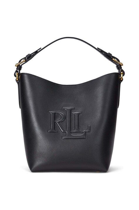 Кожена чанта Lauren Ralph Lauren в черно 431950855